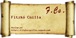 Fitzkó Csilla névjegykártya